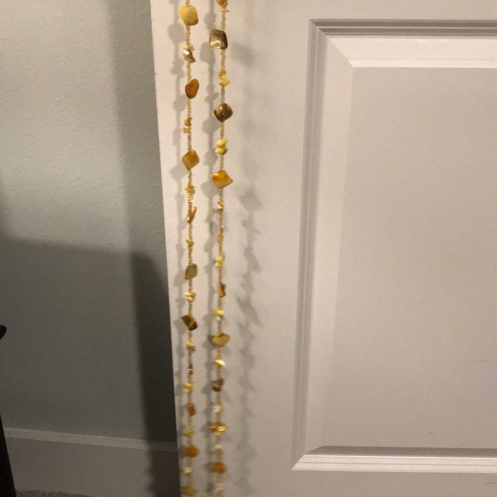 Yellow beaded necklace